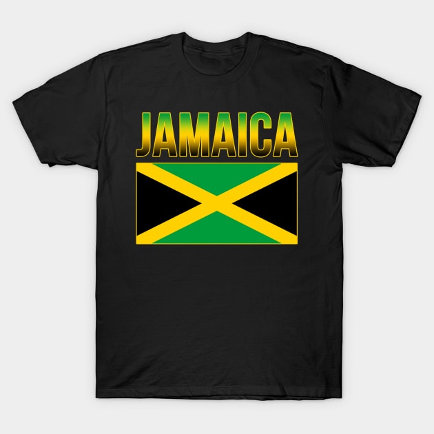 Jamaican Island Flag T-Shirt by macdonaldcreativestudios